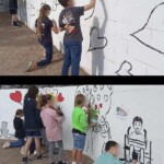 Mural realitzat a  l'Escola Rocabruna, Les Borges del Camp